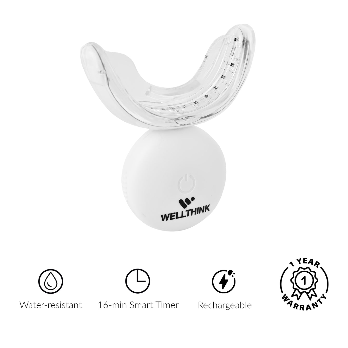 WELLTHINK Teeth Whitening Kit with PAP+ Whitening Pens | 32 Dual LED Light Device (Blue & Red) | Rechargeable, Removes Teeth Stains, Enamel-Safe & Sensitivity-Free | Shade Guide Included