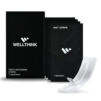 Wellthink Professional Teeth Whitening Strips, 14 Pairs, 30-Minute Treatment, Advanced Formula with Glycerin and Menthol