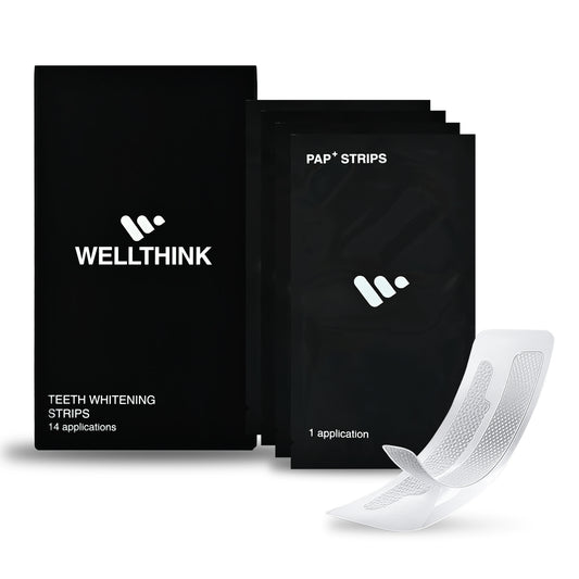 Wellthink Professional Teeth Whitening Strips, 14 Pairs, 30-Minute Treatment, Advanced Formula with Glycerin and Menthol